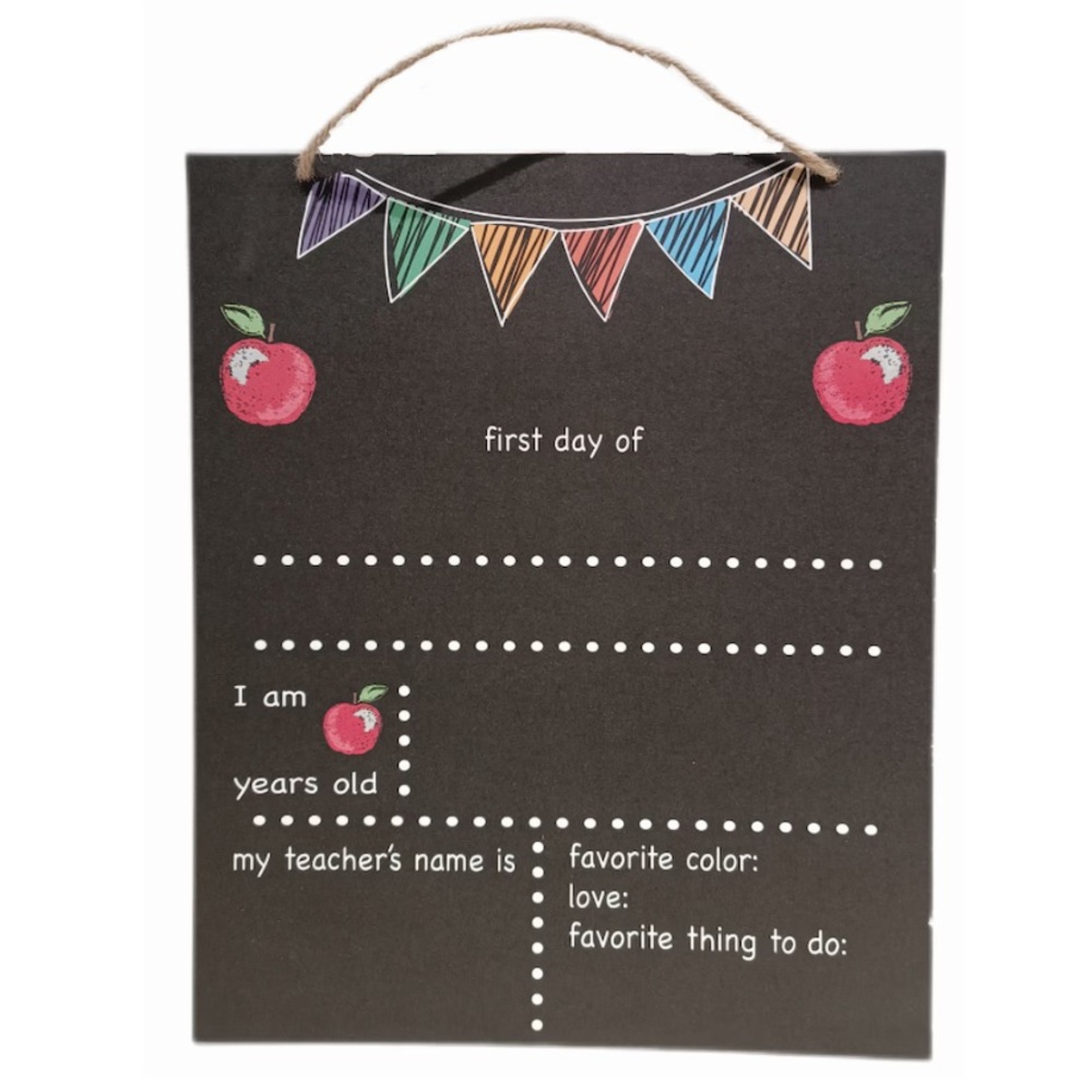 First Day School Chalkboard